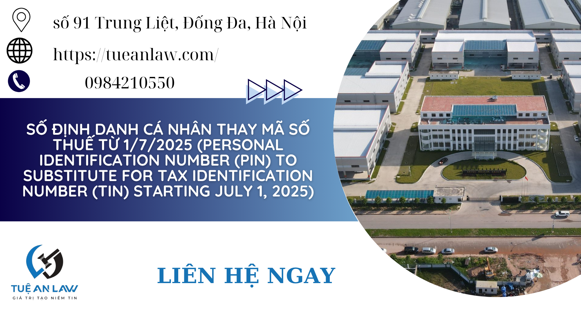 Số định danh cá nhân thay mã số thuế từ 1/7/2025 (Personal Identification Number (PIN) to Substitute for Tax Identification Number (TIN) Starting July 1, 2025)