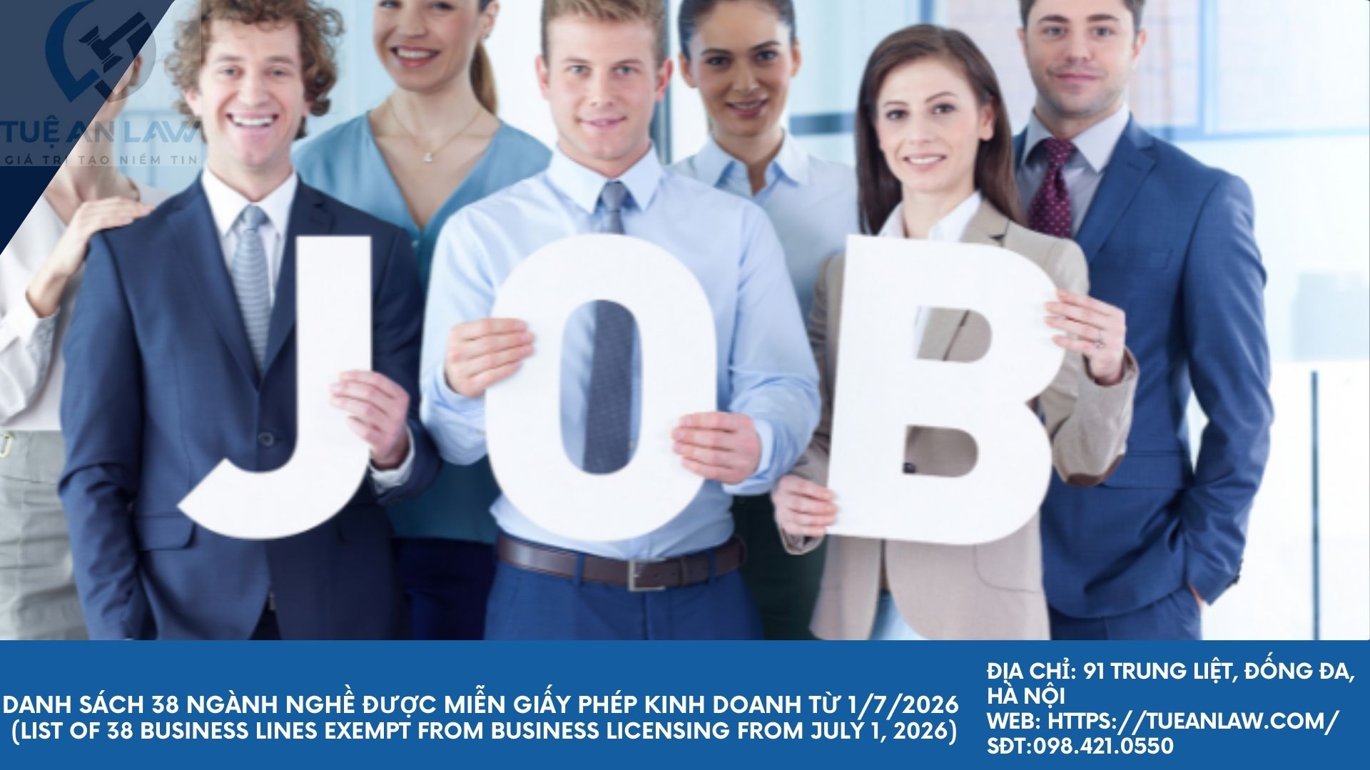 Danh sách 38 ngành nghề được miễn giấy phép kinh doanh từ 1/7/2026 (List of 38 business lines exempt from business licensing from July 1, 2026)