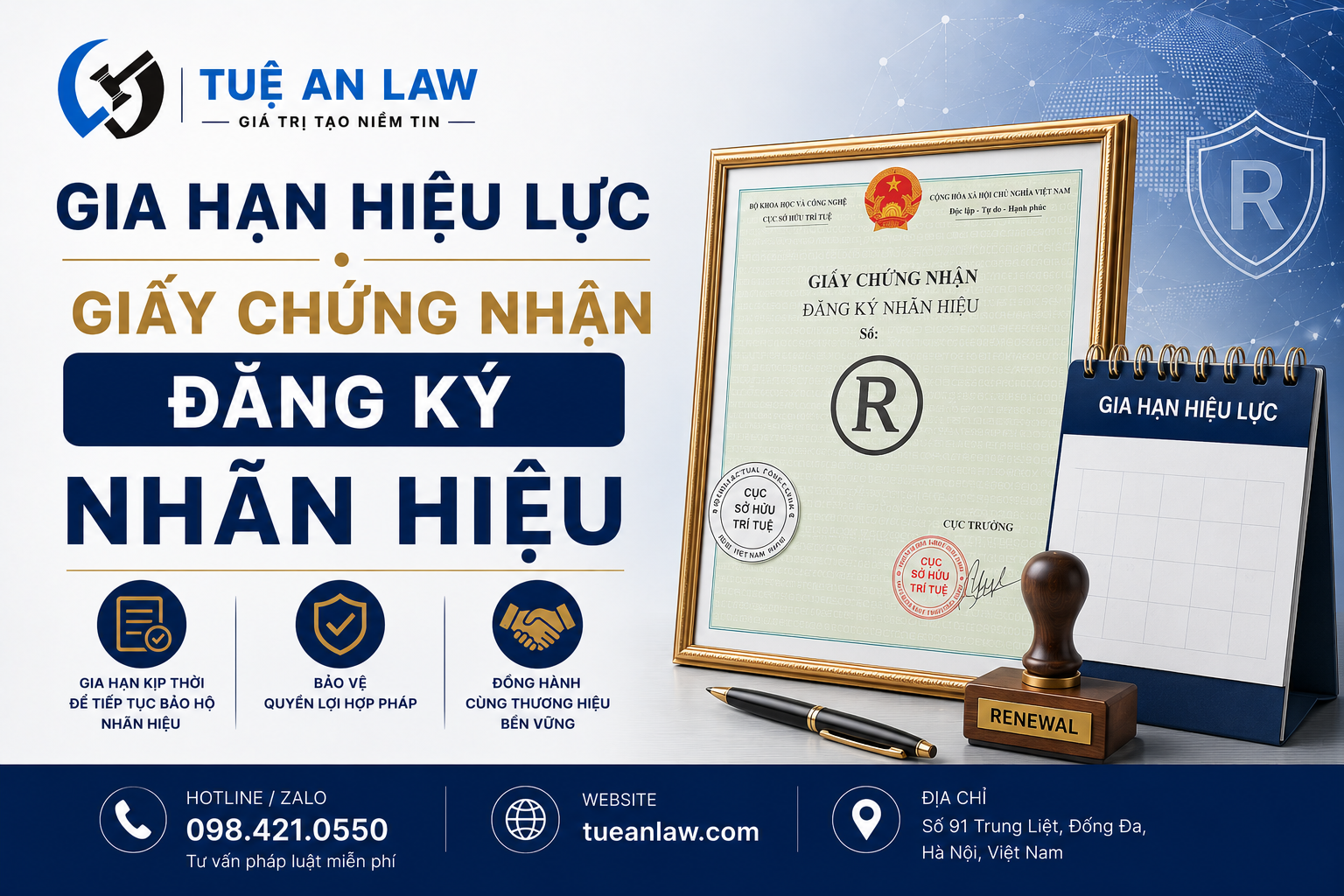 Gia hạn hiệu lực Giấy chứng nhận đăng ký nhãn hiệu