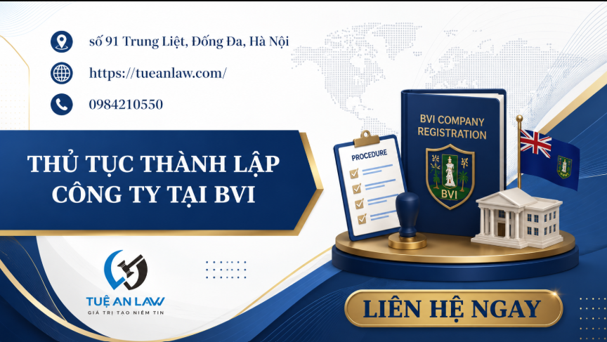 THỦ TỤC THÀNH LẬP CÔNG TY TẠI BVI